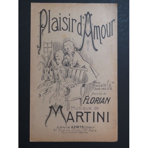 Plaisir d'Amour Romance Martini Chant