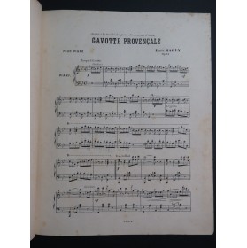 MARIN Emile Gavotte Provençale op 75 Dédicace Piano XIXe