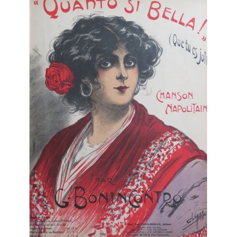 BONINCONTRO G. Quanto Si Bellai Piano 1910