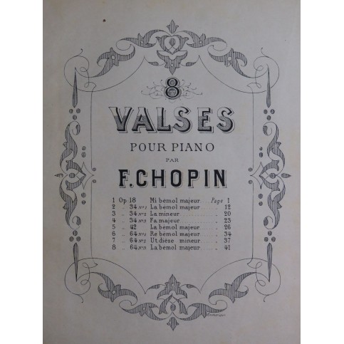 CHOPIN Frédéric Valse op 64 No 1 Piano 4 mains