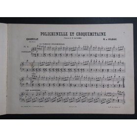 DE VILBAC Renaud Polichinelle et Croquemitaine Quadrille Piano ca1880