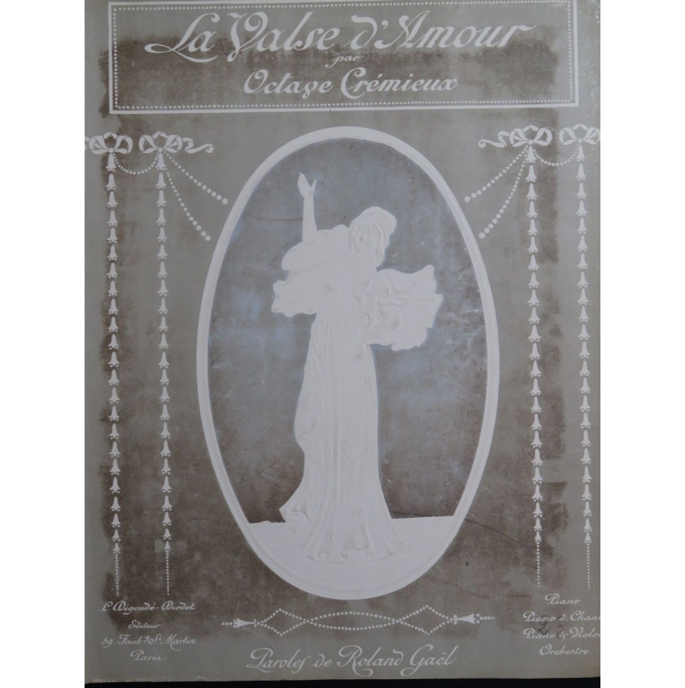 CRÉMIEUX Octave La Valse d'Amour Piano 1903