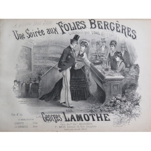 LAMOTHE Georges Une Soirée aux Folies Bergères Piano ca1850