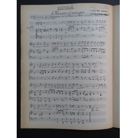 COLLIN Lucien Chanson à manger Manuscrit Chant Piano 1916