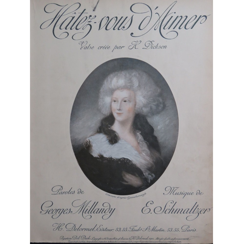 SCHMALTZER E. Hâtez-vous d'Aimer ! Piano 1911