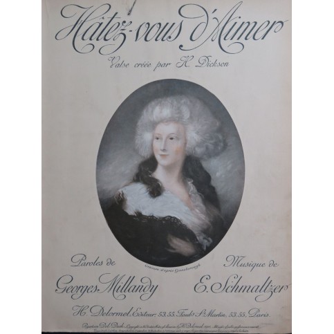 SCHMALTZER E. Hâtez-vous d'Aimer ! Piano 1911