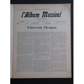 L'Album Musical Vincent Hyspa Erik Satie 1ère édition Chant Piano 1906