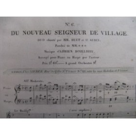 BOIELDIEU Adrien Nouveau Seigneur No 6 Chant Piano ca1820