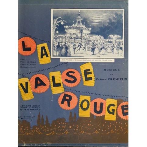 CRÉMIEUX Octave La Valse Rouge Piano 1910