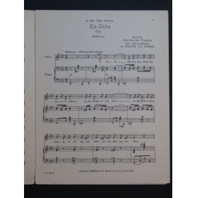 LA FORGE Frank En Cuba Chant Piano 1923