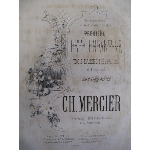 MERCIER Ch. 1ère Fête Enfantine Piano 4 mains 1863
