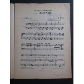 PADILLA José El Relicario Chant Piano 1918