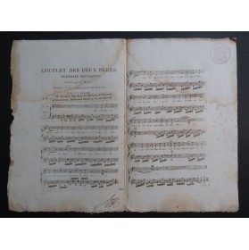 DOCHE J. D. Couplets des deux Pères Chant Guitare ca1820