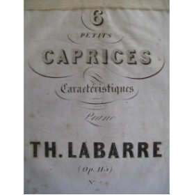 LABARRE Théodore 3 petits Caprices Piano XIXe