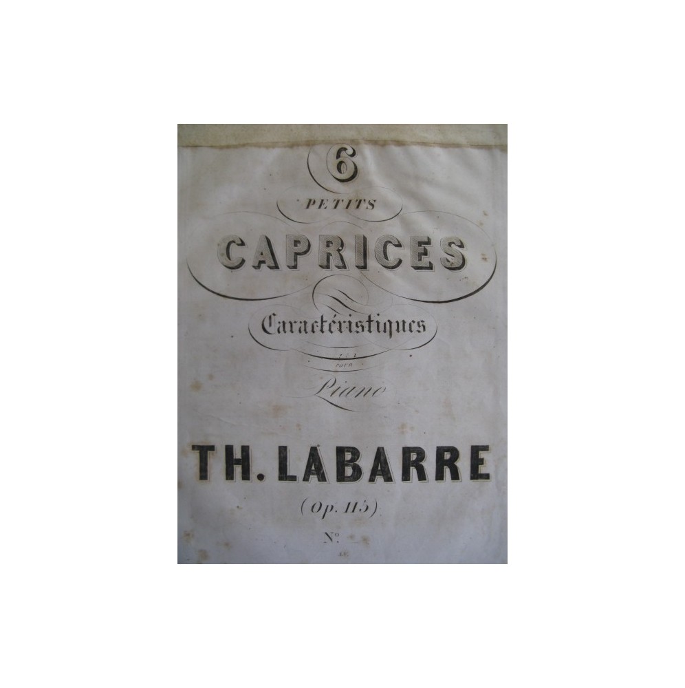 LABARRE Théodore 3 petits Caprices Piano XIXe