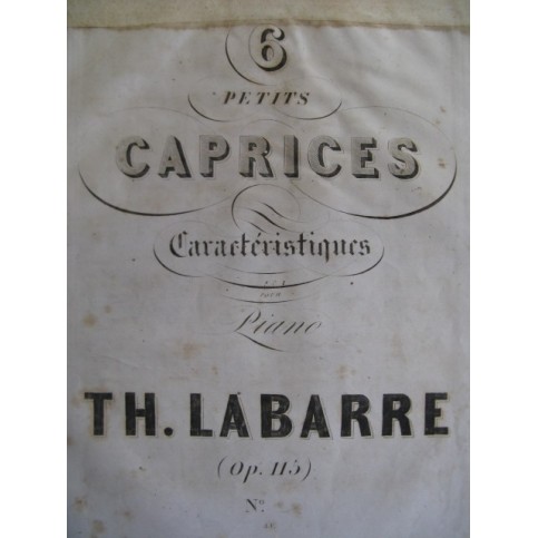 LABARRE Théodore 3 petits Caprices Piano XIXe