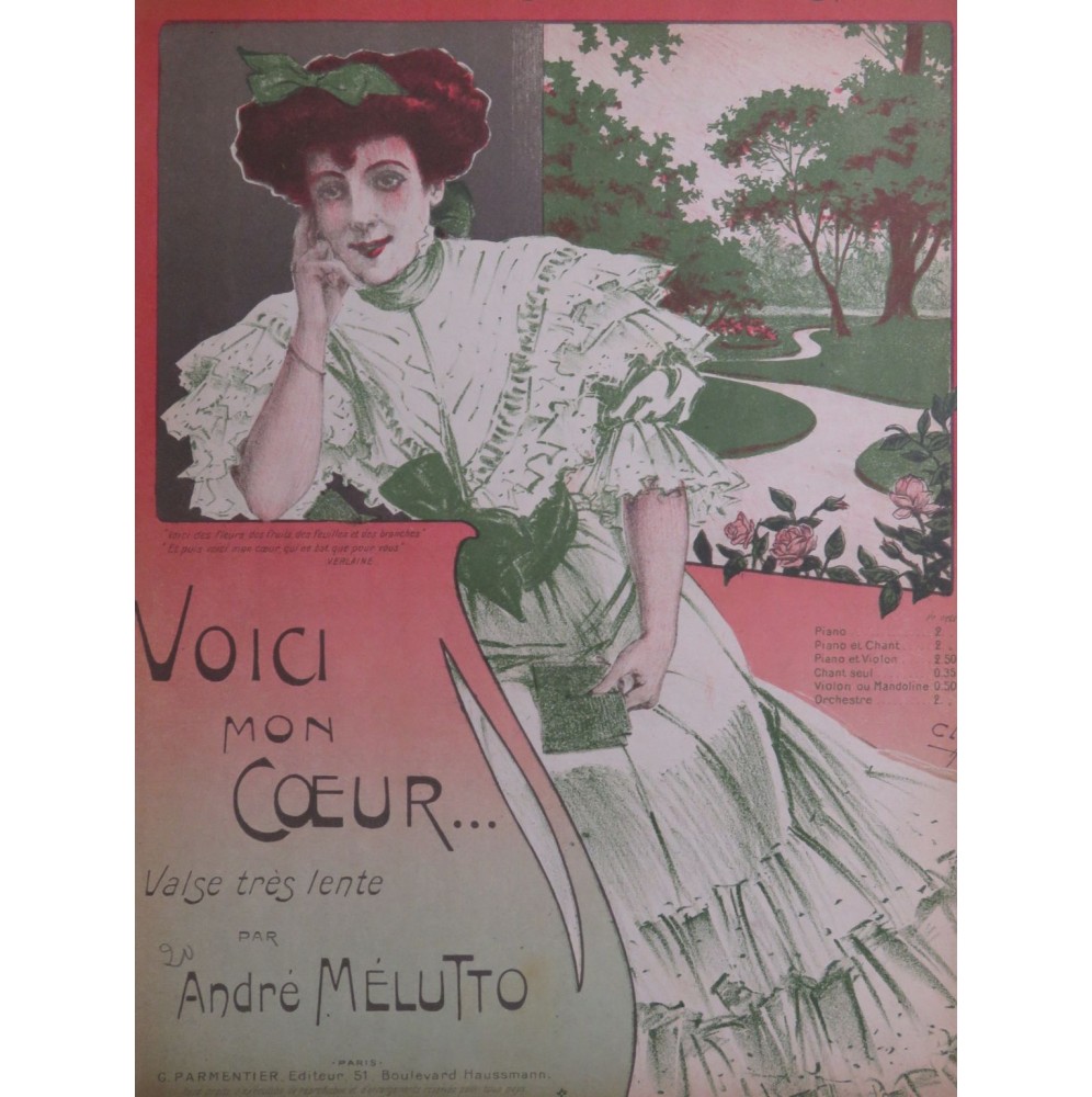 MÉLUTRO André Voici mon Coeur Piano 1907