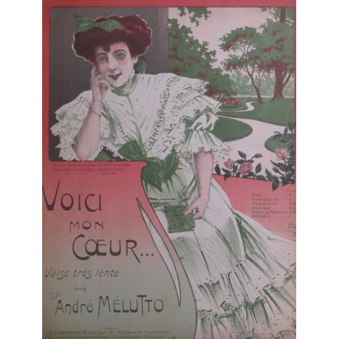 MÉLUTRO André Voici mon Coeur Piano 1907