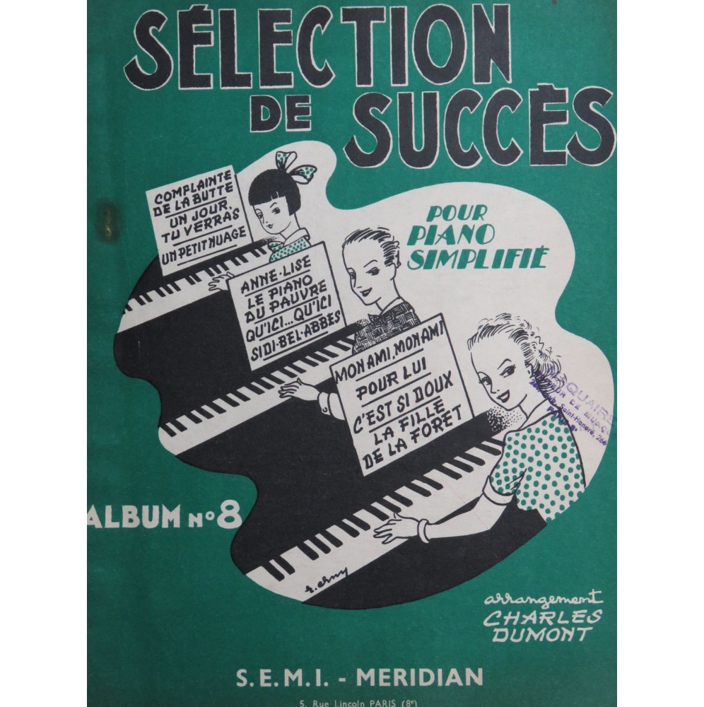 Selection de Succès No 8 pour Piano 1954