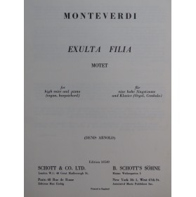 MONTEVERDI Claudio Exulta...