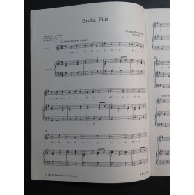 MONTEVERDI Claudio Exulta Filia Chant Piano ou Orgue ou Clavecin 1960