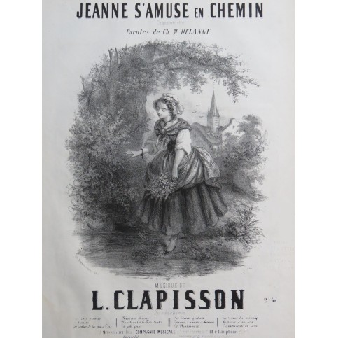 CLAPISSON Louis Jeanne s'amuse en chemin Chant Piano ca1850