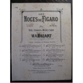 MOZART W. A. Les Noces de Figaro Air Chant Piano