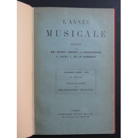 L'Année Musicale Troisième Année 1913