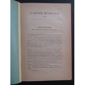 L'Année Musicale Troisième Année 1913