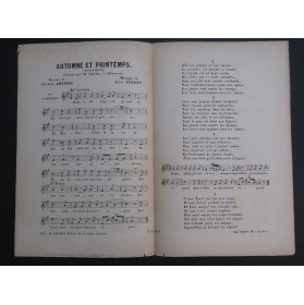 Automne et Printemps Léon Fossey Chant ca1880