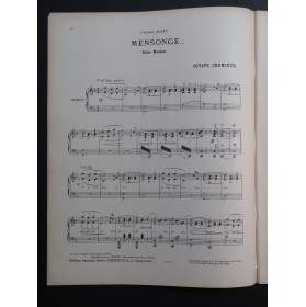 CRÉMIEUX Octave Mensonge Piano 1911