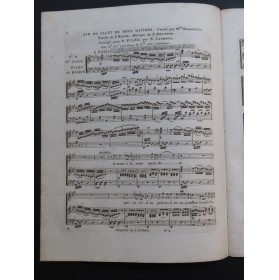DEVIENNE François Le Valet de deux Maîtres No 4 Chant Piano ou Harpe ca1800