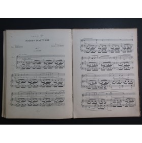 DUPONT Gabriel Les Heures Dolentes Poème d'Automne Piano Chant 1905