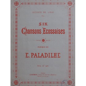 PALADILHE E. Six Chansons...