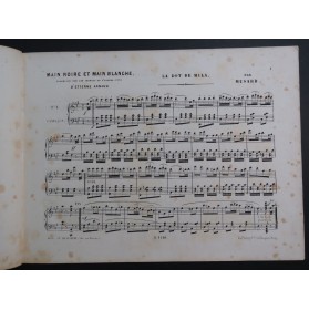 MUSARD Main Noire et Main Blanche Piano 1852