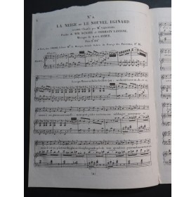 AUBER D. F. E. La Neige ou Le Nouvel Eginard No 4 Chant Harpe ou Piano ca1825