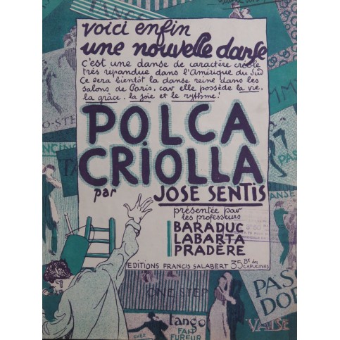 SENTIS José Polca Criolla Piano 1922