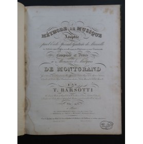 BARSOTTI Tommaso Méthode de Musique 1828
