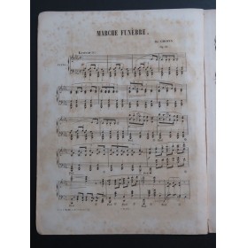 CHOPIN Frédéric Marche Funèbre op 35 Piano 1862
