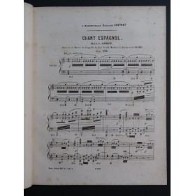 DE CROZE Ferdinand Chant Espagnol op 135 Piano ca1868