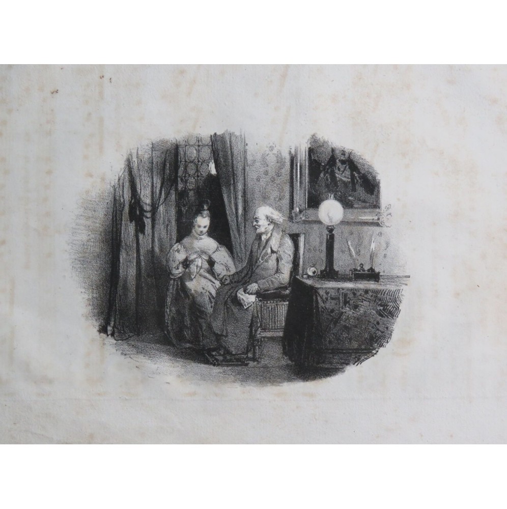 PANSERON Auguste La Leçon Chant Guitare ca1830