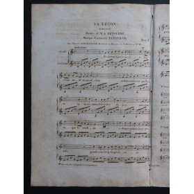 PANSERON Auguste La Leçon Chant Guitare ca1830