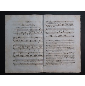 PANSERON Auguste La Leçon Chant Guitare ca1830