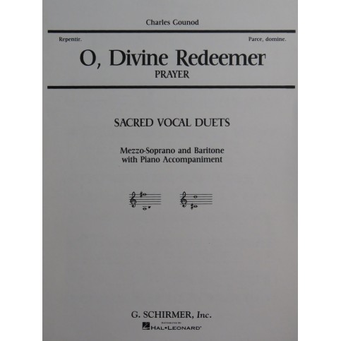GOUNOD Charles O, Divine Redeemer Chant Piano