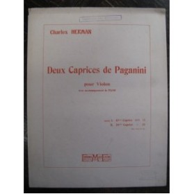 HERMAN Charles 2 Caprices de Paganini Violon Piano