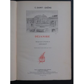 SAINT-SAËNS Camille Déjanire Chant Piano 1898