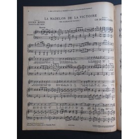BOREL-CLERC Charles La Madelon de la Victoire Chant Piano 1918