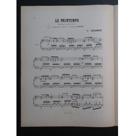 SCHUBERT Franz Le Printemps Piano XIXe