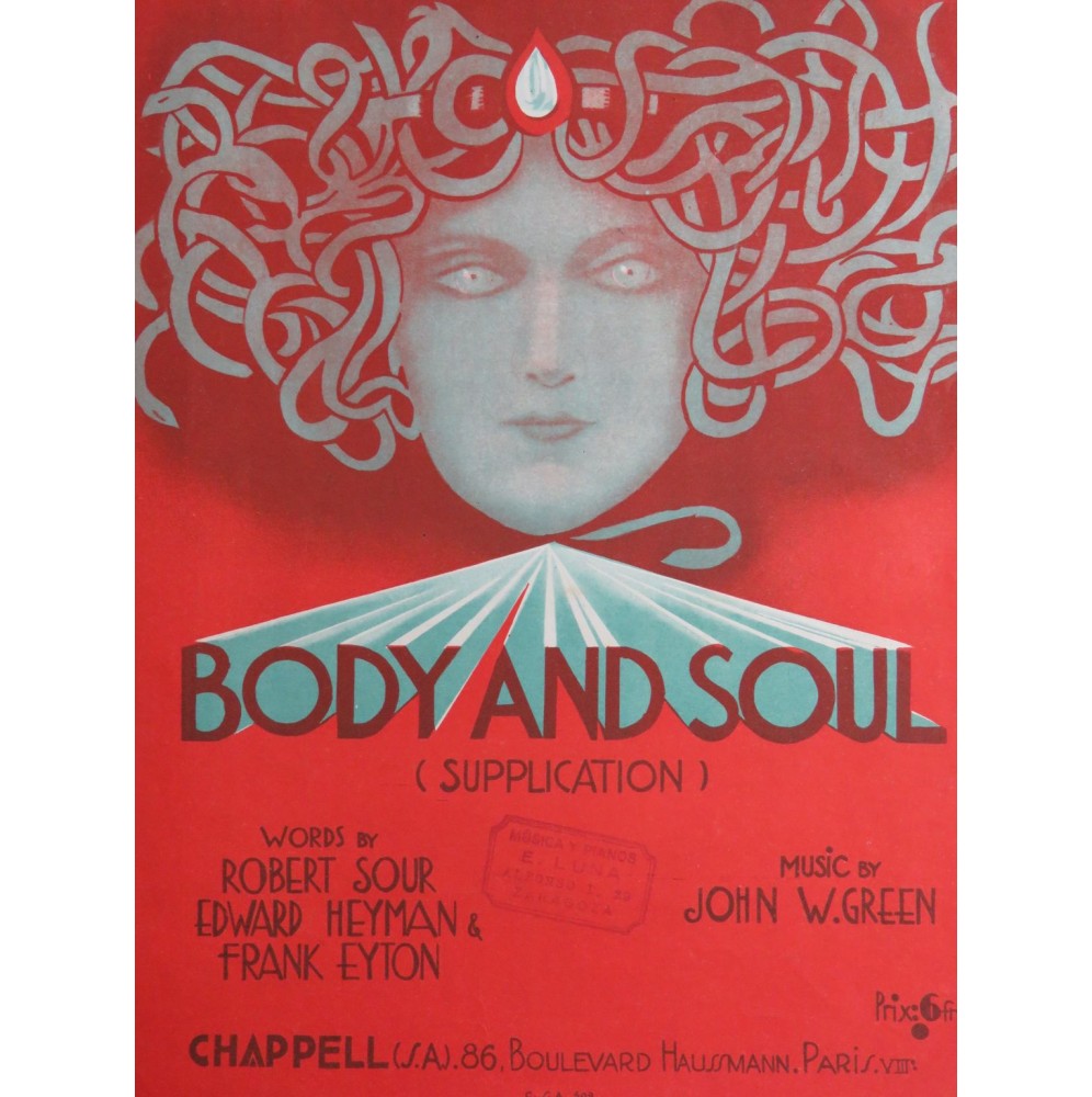 GREEN John W. Body and Soul Chant Piano 1930