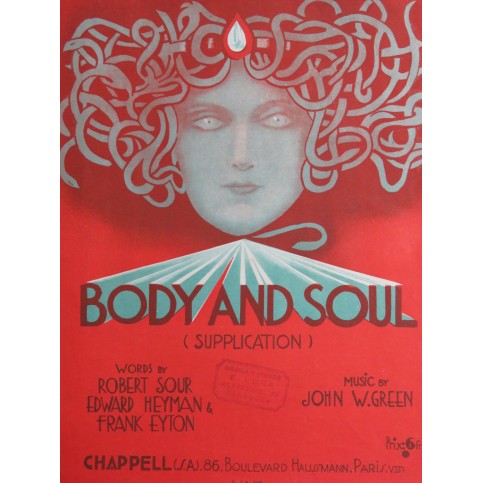 GREEN John W. Body and Soul Chant Piano 1930